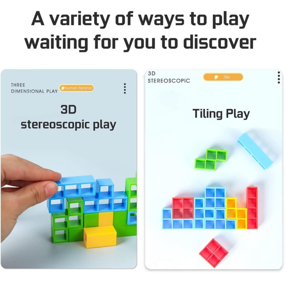 48 Pcs Tetra Tower Balance Stacking Blocks Game - Picture 8 of 10